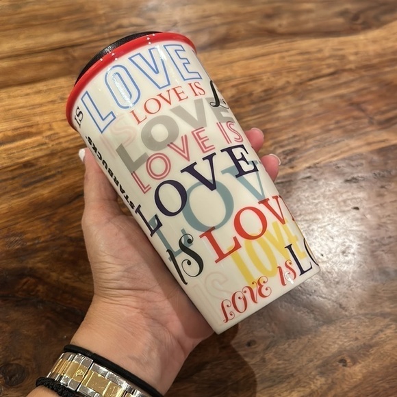 Starbucks - Love Is - Multi Color Insulated Ceramic Travel Tumbler Mug - Picture 4 of 8